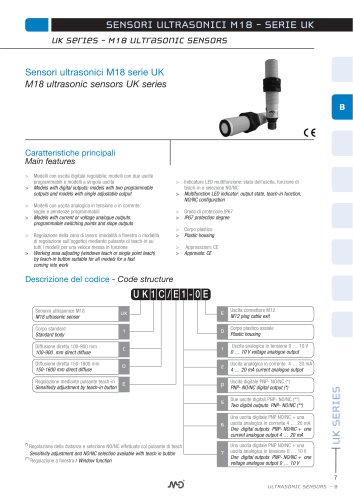 M18 ultrasonic sensors