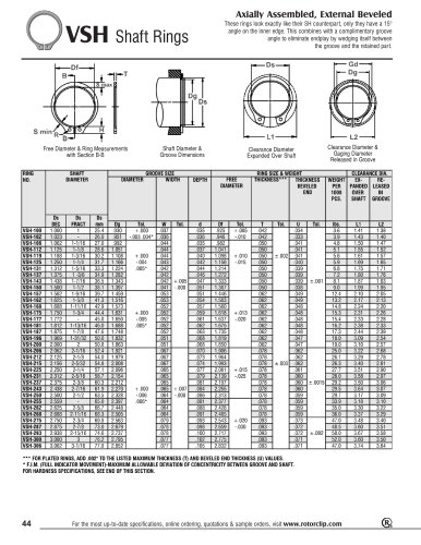 VHS Shaft Rings