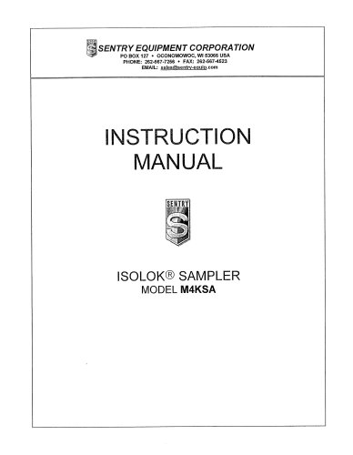 Model M4KSA ISOLOK® Liquid Sampler IOM SPD 19.2.5