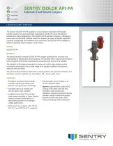 Sentry ISOLOK API-PA Hydrocarbon Liquid Sampler Spec Sheet