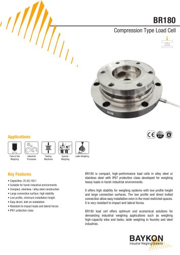 Baykon BR180 Compression Load Cell Catalogue