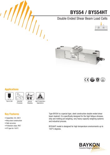 Baykon BY554 / BY554HT Double Ended Beam Load Cells