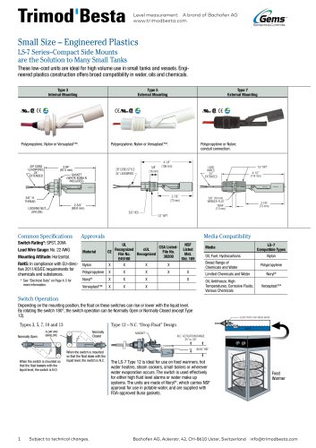 Data Sheet LS-7 range