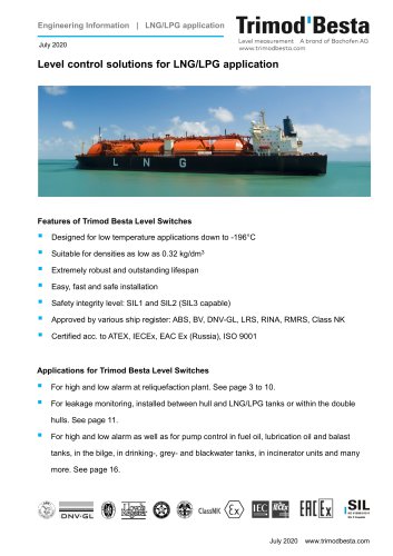 Engineering Information for LNG/LPG application