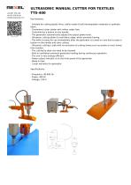 ULTRASONIC MANUAL CUTTER FOR TEXTILES TTS-400