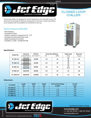 CLOSED LOOP WATER JET CHILLER