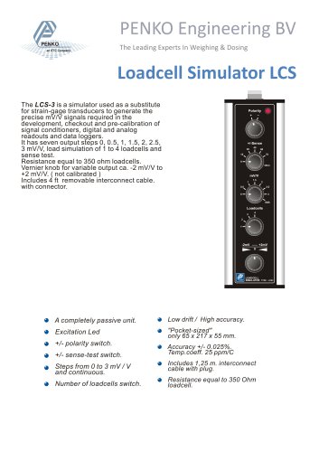 Type Load Cell Simulator LCS-3