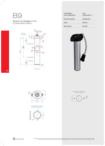 B9 2 screws fixation sensor