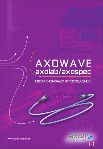 Axowave, cordons coaxiaux hyperfréquences