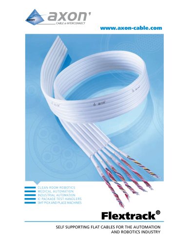 Flextrack, self supporting flat cables for the automation and robotics industry