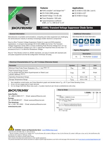 1.5SMBJ TVS Diode Series