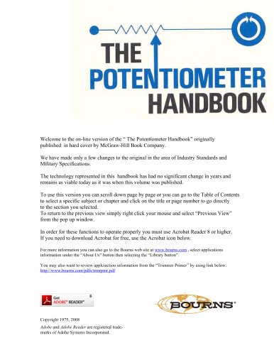The Potentiometer Handbook