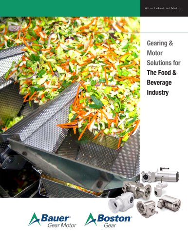 Gearing & Motor Solutions for The Food & Beverage Industry