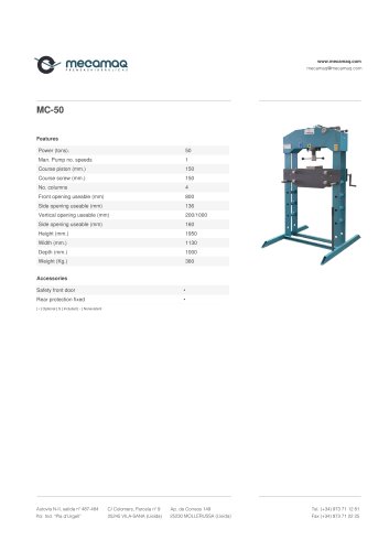 Simple-acting cylinder presses manual