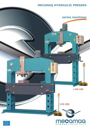Workshop presses - MD, MC, DE, CD Series
