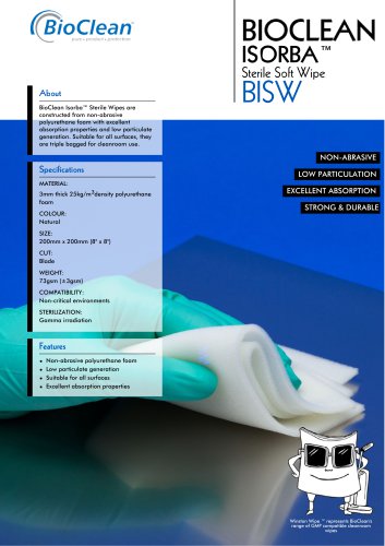 Bioclean Isorba Sterile Sponge Wipe