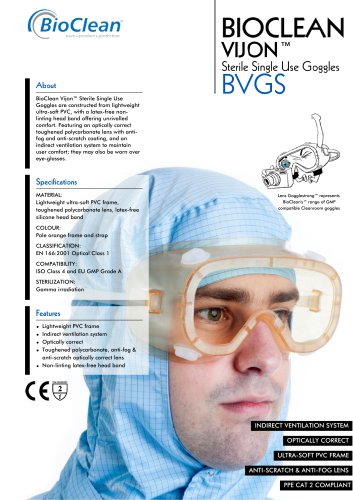 Bioclean Vijon Sterile Single Use Goggles