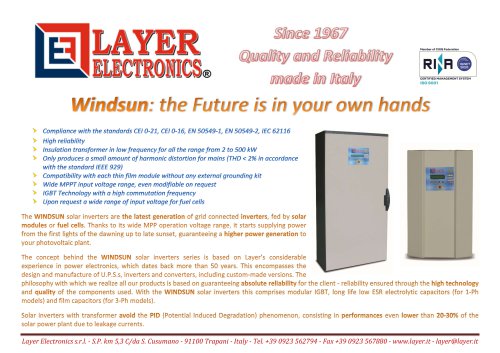 Solar Inverters Windsun series