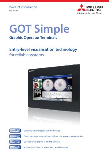 Multitouch screen HMI terminal - GOT Simple series