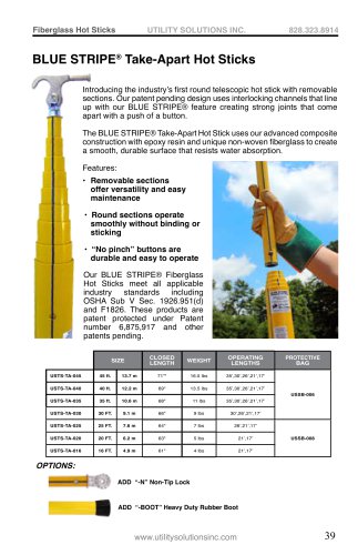 BLUE STRIPE® Take-Apart Hot Sticks