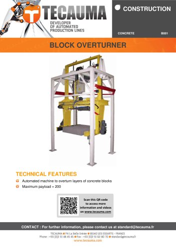 B001 Concrete block overturner