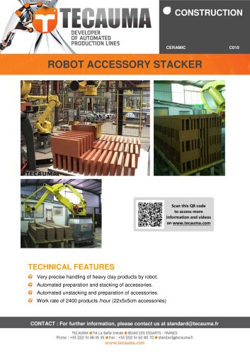 C010 Robotic brick accessory stacker