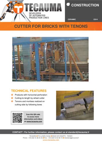 C014 Cutter for bricks with tenons