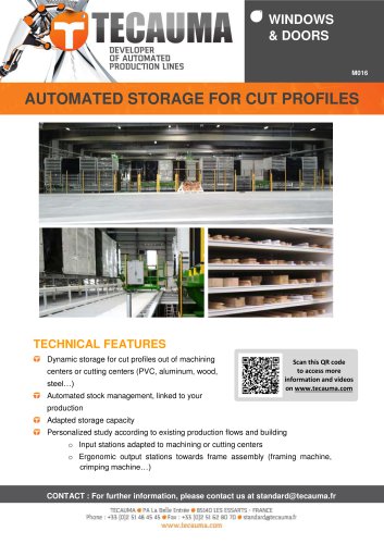 M016 Cut profile automatic storage system