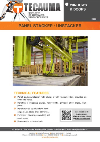 M018 Panel stacker - destacker