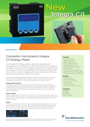 Crompton Instruments Integra Ci1 Energy Meter