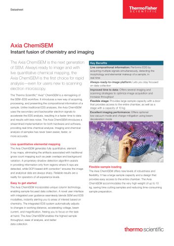 Thermo Scientific Axia ChemiSEM Datasheet