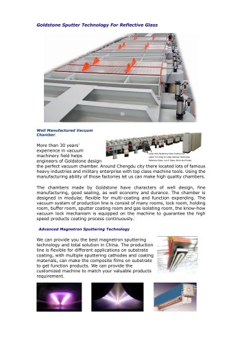 Goldstone Vacuum Coating Machine for Glass