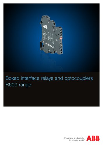 Boxed interface relays and optocouplers R600 range