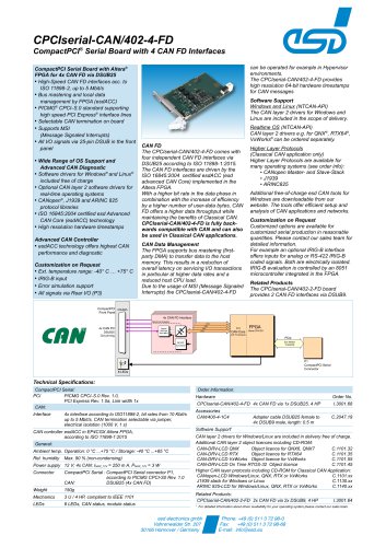 CPCIserial-CAN/402-4-FD