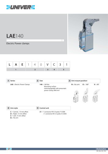 LAE140 Electric power clamps