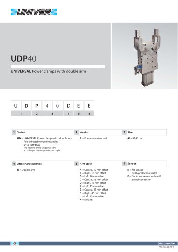 UDP40_UNIVERSAL Power clamps with double arm