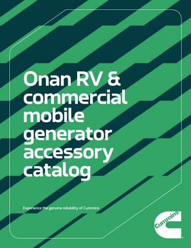 Onan RV & commercial mobile generator accessory catalog