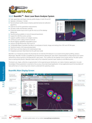 BeamMicTM ? Basic Laser Beam Analyzer System