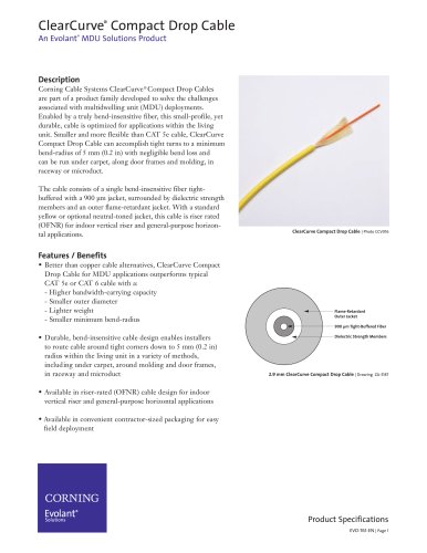 ClearCurve® Compact Drop Cable