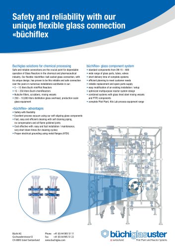 Safety and reliability with our unique flexible glass connection «büchiflex