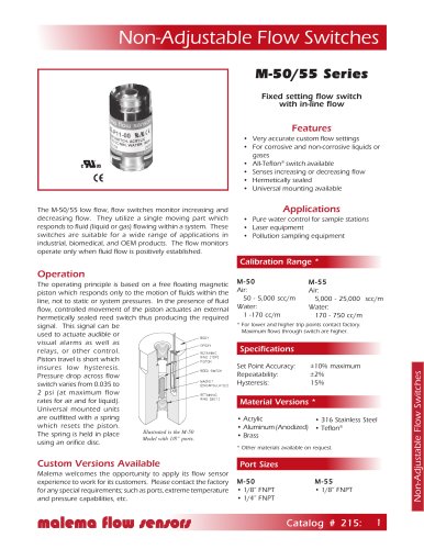 M-50/55 flow switches