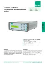 Data-Sheet - Computer Controlled High Precision Resistance Decade Model 1427