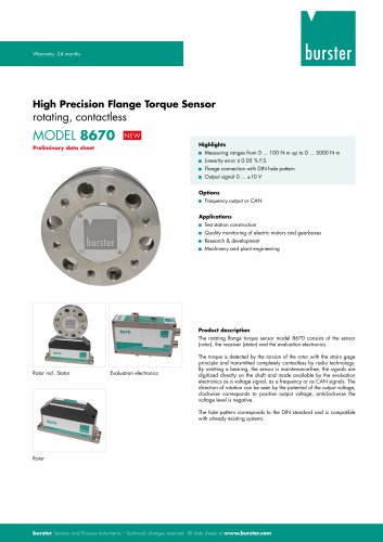 Data Sheet - Model 8670