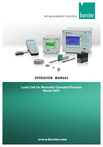 Load Cell for Manually Operated Presses Model 8451