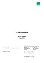 Operation Manual RESISTOMAT® Type 2304 (2025)