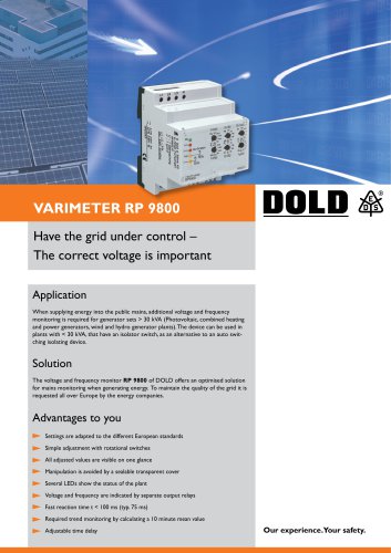 Flyer Voltage and Frequency Monitor RP 9800