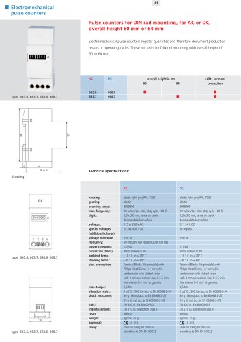 Electromechanical pulse counters