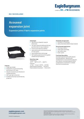 Acouseal expansion joint