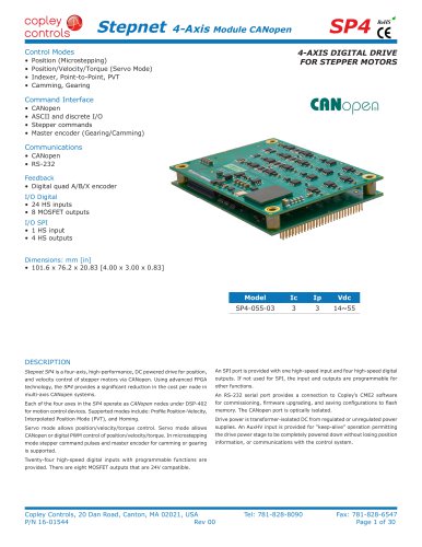 Stepnet 4-Axis Module CANopen SP4