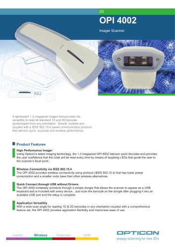  OPI 4002 Imager Scanner